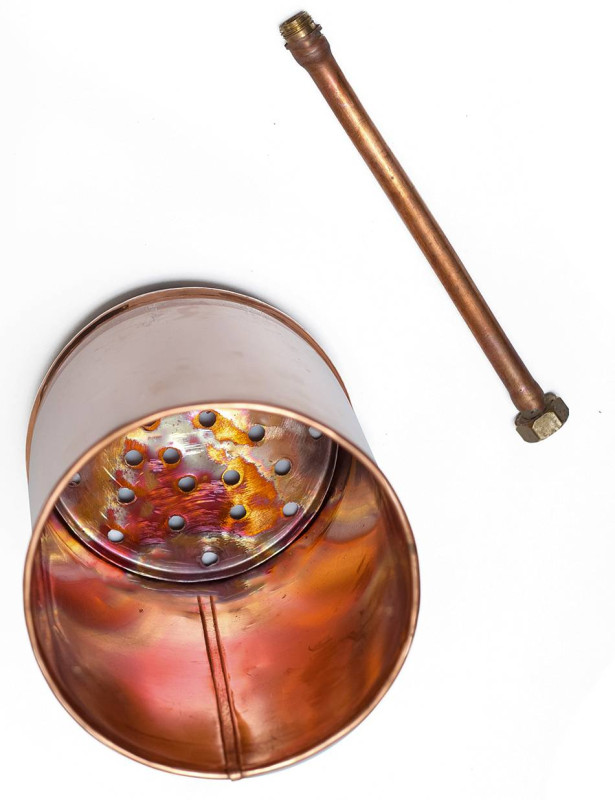 Copper alambic with column and sieve  3L