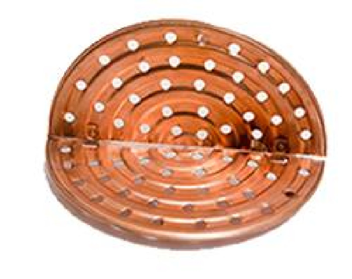 Copper alambic with column and sieve  3L